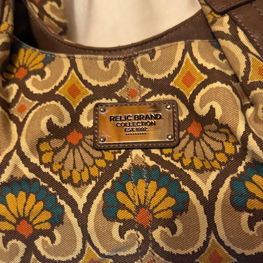 Vintage Relic Brown and Yellow Floral Shoulder Bag - Picture 2 of 7